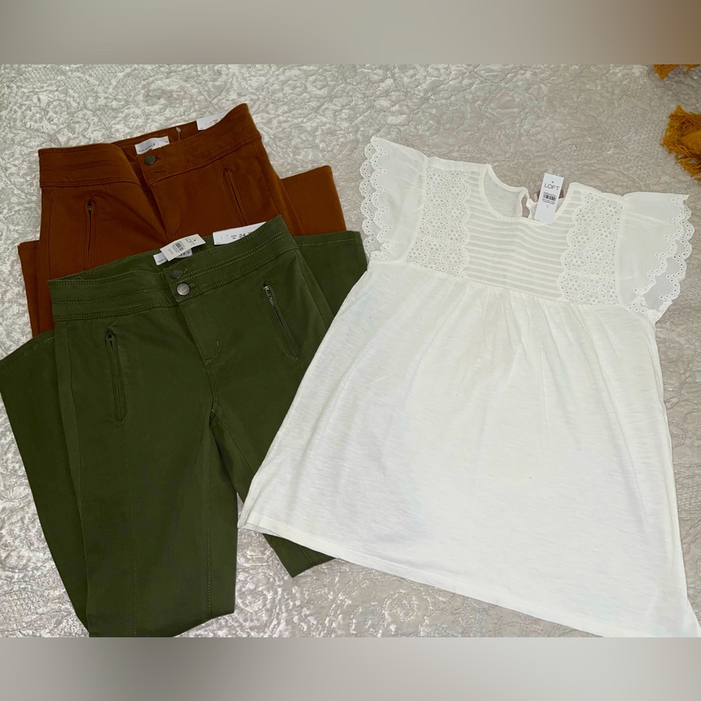 LOFT Super soft Leggings Pants‎ and Blouse Size Small / 00 Bundle